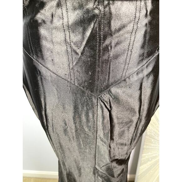 Retrofete Charity Halter Neck Bodycon Black Maxi Gown Size Large - Picture 10 of 15